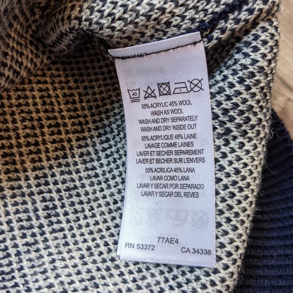 NWOT Unisex (M: XS / W: S) - FRENCH CONNECTION Plaid Sweater Hoodie - Picture 7 of 7